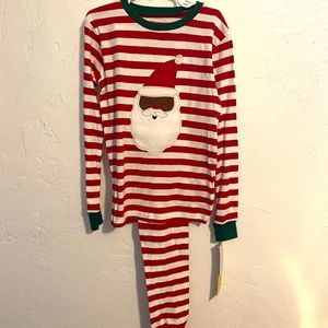 Striped Santa Christmas pajamas